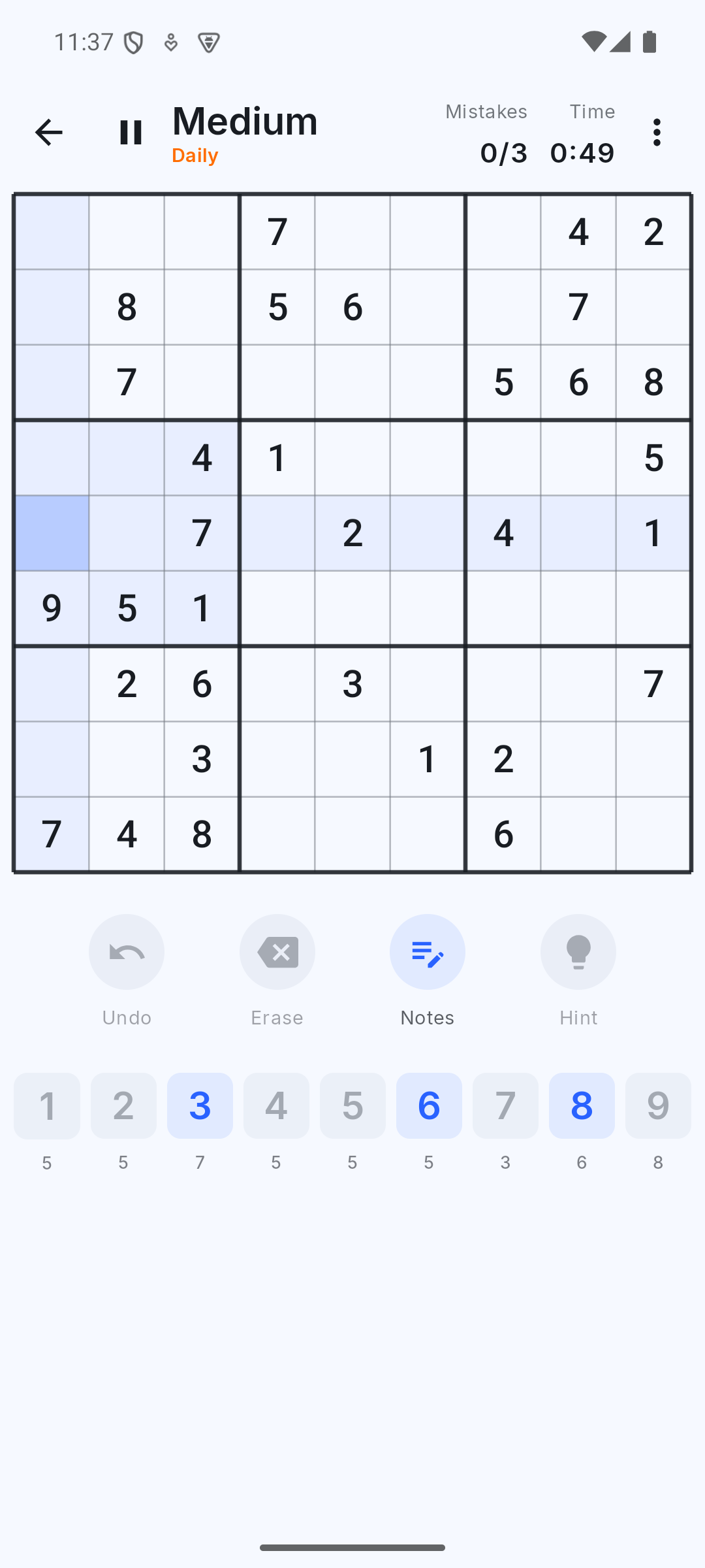 Game in progress